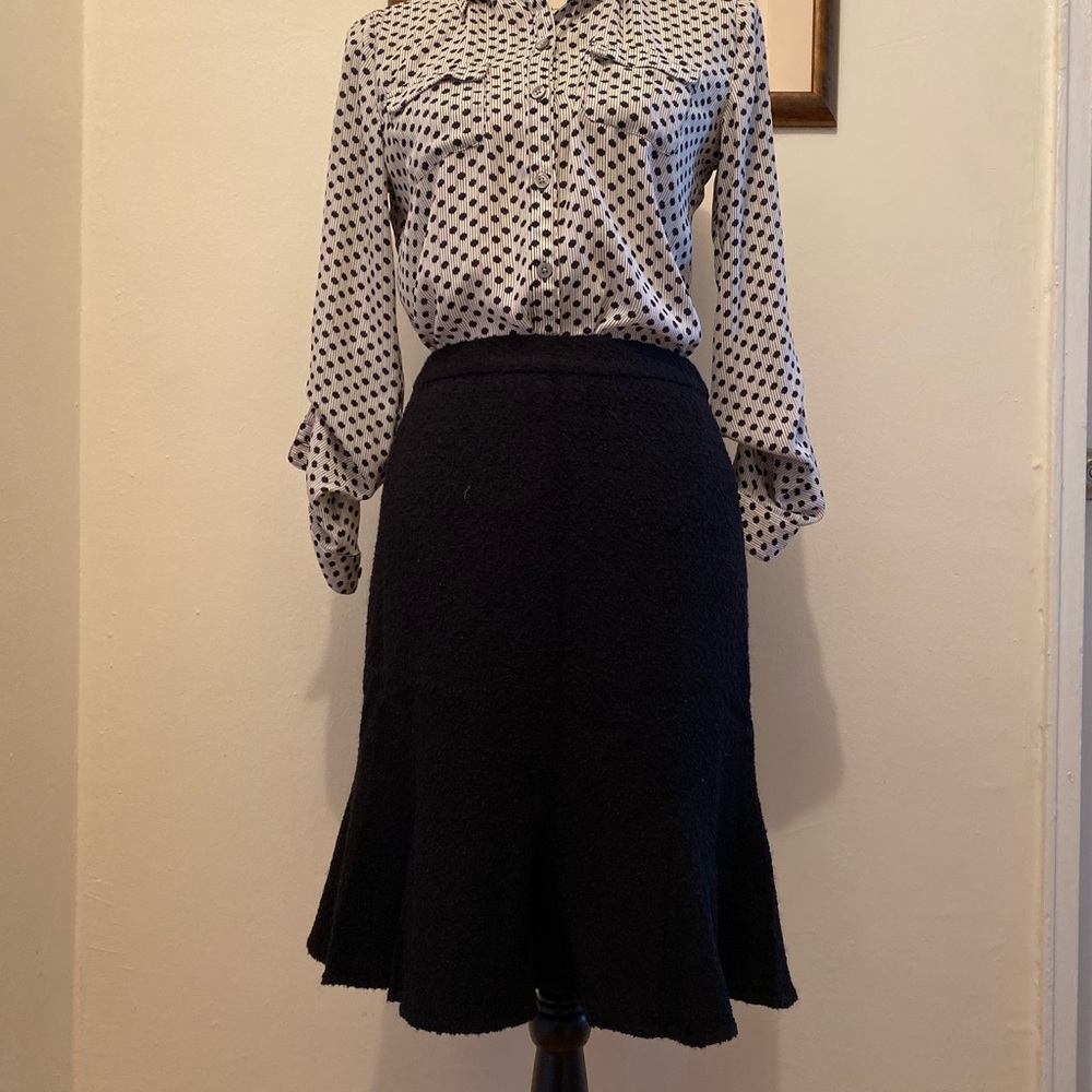INC International Concepts Black Popcorn Skirt